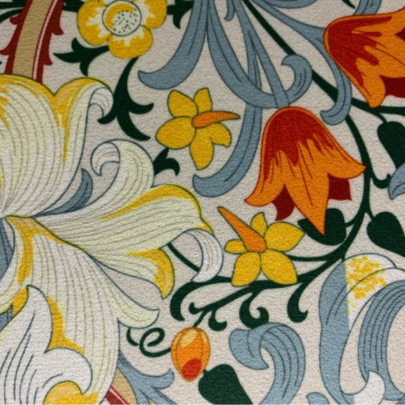 Floral Sink Faucet Mat Vintage Garden Absorbent Artificial Leather Easy to Clean - Picture 3 of 7